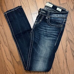 Buckle Dark Blue Skinny Jeans